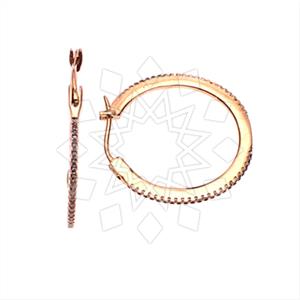 925 Sterling Silver Zirconia Statement  Hoop Earrings