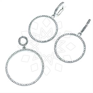 925 Sterling Silver Geometric Earrings Pendant Sets