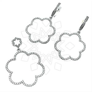 925 Sterling Silver Geometric Earrings Pendant Sets