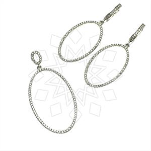 925 Sterling Silver Geometric Earrings Pendant Sets