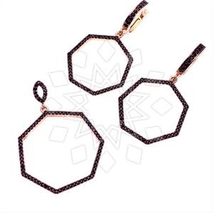 925 Sterling Silver Geometric Earrings Pendant Sets