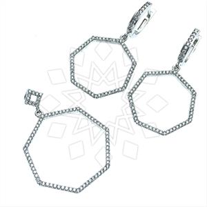 925 Sterling Silver Geometric Earrings Pendant Sets