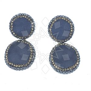 925 Sterling Silver Gem and Crystals Double Drop Earrings