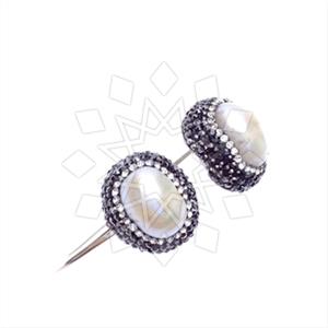 925 Sterling Silver Gem and Crystals Adjustable Bracelet