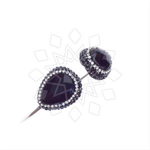 925 Sterling Silver Gem and Crystals Adjustable Bracelet