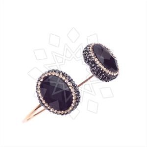 925 Sterling Silver Gem and Crystals Adjustable Bracelet