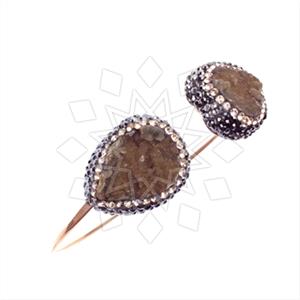 925 Sterling Silver Gem and Crystals Adjustable Bracelet