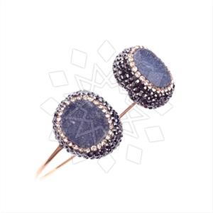 925 Sterling Silver Gem and Crystals Adjustable Bracelet