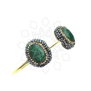 925 Sterling Silver Gem and Crystals Adjustable Bracelet