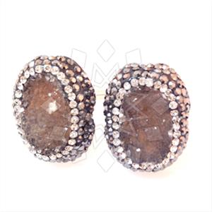 925 Sterling Silver Gem and Crystals Double Gemstone Rings