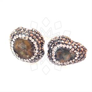 925 Sterling Silver Gem and Crystals Double Gemstone Rings