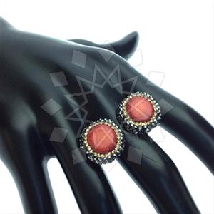 925 Sterling Silver Gem and Crystals Double Gemstone Rings