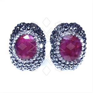 925 Sterling Silver Gem and Crystals Double Gemstone Rings