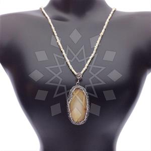 Fashion Gem and Crystals Beaded Necklace