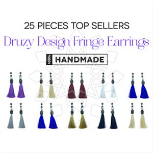 Fashion Gem and Crystals Tassel Earring