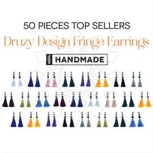 Fashion Gem and Crystals Tassel Earring