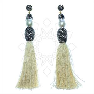 Fashion Gem and Crystals Tassel Earring