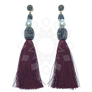 Fashion Gem and Crystals Tassel Earring