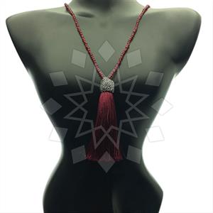 Fashion Gem and Crystals Tassel Necklace