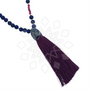 Fashion Gem and Crystals Tassel Necklace