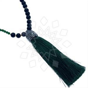 Fashion Gem and Crystals Tassel Necklace