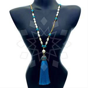 Fashion Gem and Crystals Tassel Necklace