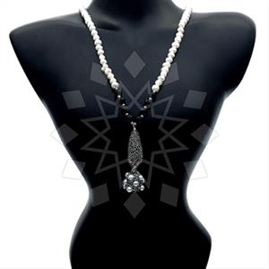Fashion Gem and Crystals Tassel Necklace
