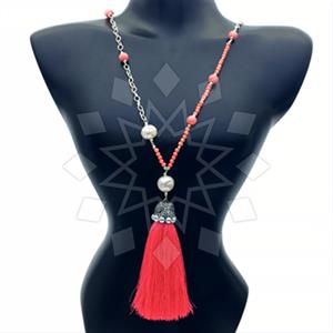 Fashion Gem and Crystals Tassel Necklace
