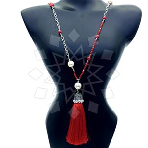 Fashion Gem and Crystals Tassel Necklace