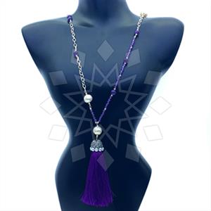 Fashion Gem and Crystals Tassel Necklace