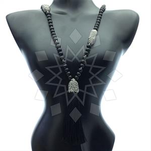 Fashion Gem and Crystals Tassel Necklace