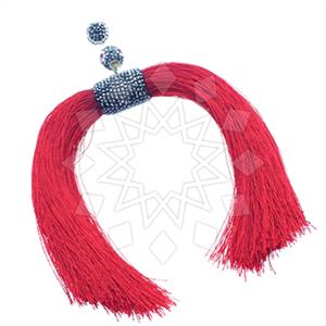 925 Sterling Silver Gem and Crystals Tassel Pendant