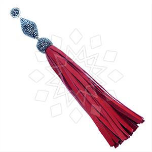 925 Sterling Silver Gem and Crystals Tassel Pendant