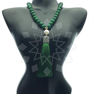 Fashion Gem and Crystals Tassel Necklace