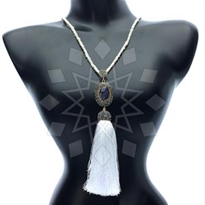 Gemstone and Bead Gem and Crystals Beaded Necklace