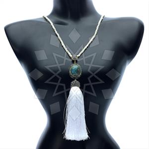 Gemstone and Bead Gem and Crystals Beaded Necklace