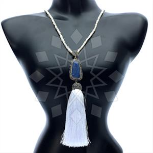 Gemstone and Bead Gem and Crystals Beaded Necklace