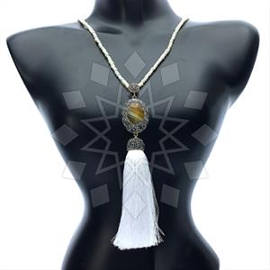 Gemstone and Bead Gem and Crystals Beaded Necklace