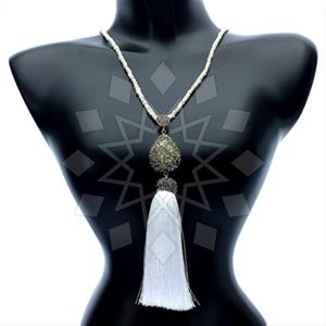 Gemstone and Bead Gem and Crystals Beaded Necklace