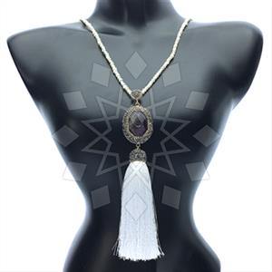 Gemstone and Bead Gem and Crystals Beaded Necklace