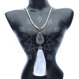 Gemstone and Bead Beaded Necklace