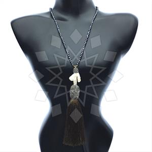 Gemstone and Bead Gem and Crystals Beaded Necklace