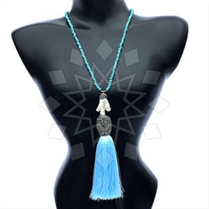 Gemstone and Bead Gem and Crystals Beaded Necklace