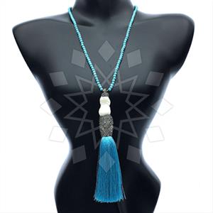 Gemstone and Bead Gem and Crystals Beaded Necklace