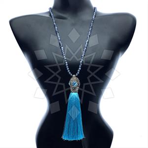 Gemstone and Bead Gem and Crystals Beaded Necklace