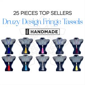 Fashion Gem and Crystals Tassel Necklace