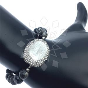 925 Sterling Silver Beaded Bracelet