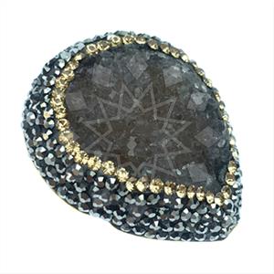 925 Sterling Silver Gem and Crystals Gemstone Rings