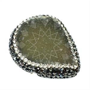 925 Sterling Silver Gem and Crystals Gemstone Rings