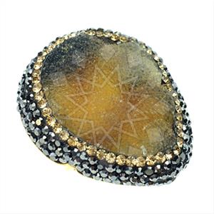 925 Sterling Silver Gem and Crystals Gemstone Rings